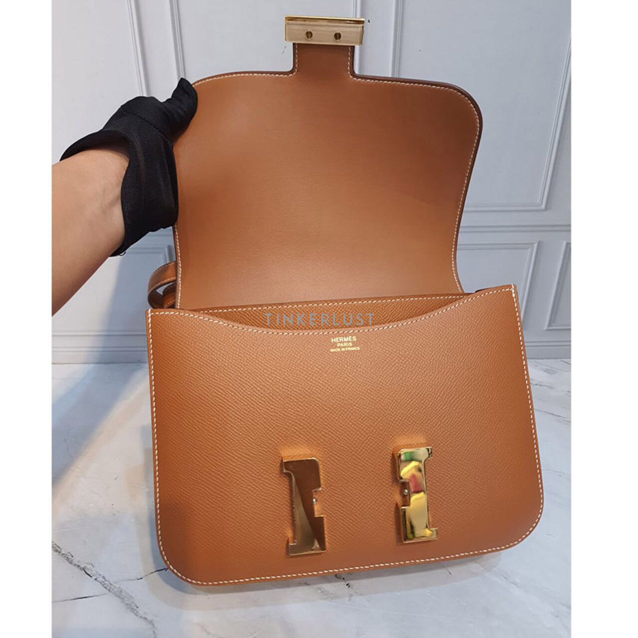 tas sling bag Hermes C24 Gold Epsom Leather Z GHW Sling Bag Tinkerlust